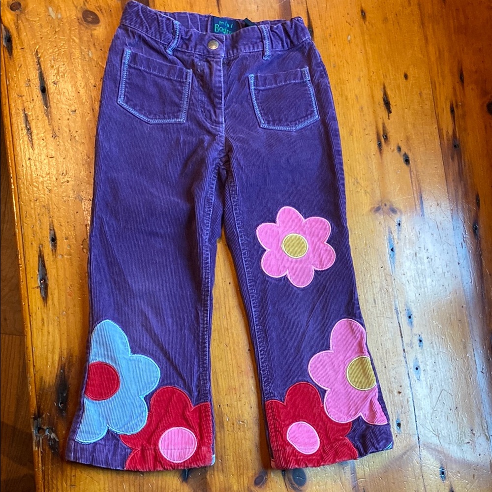 Mini Boden Colorful Floral Kids Corduroy Pants